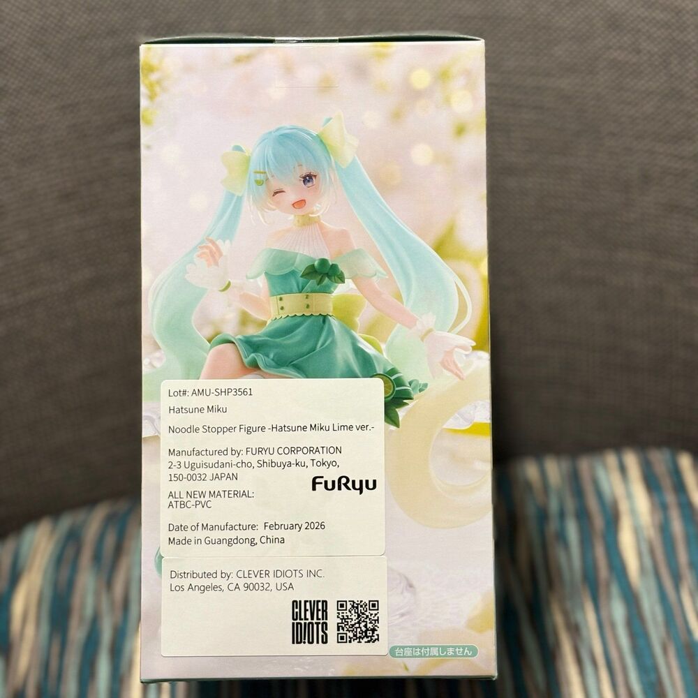 NIB Furyu Vocaloid Hastune Miku Citrus Miku Ver. Waifu Noodle Stopper Figure - Picture 3 of 5